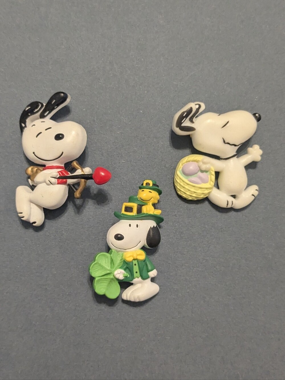Set Of 3 Vintage Hallmark Snoopy Pins